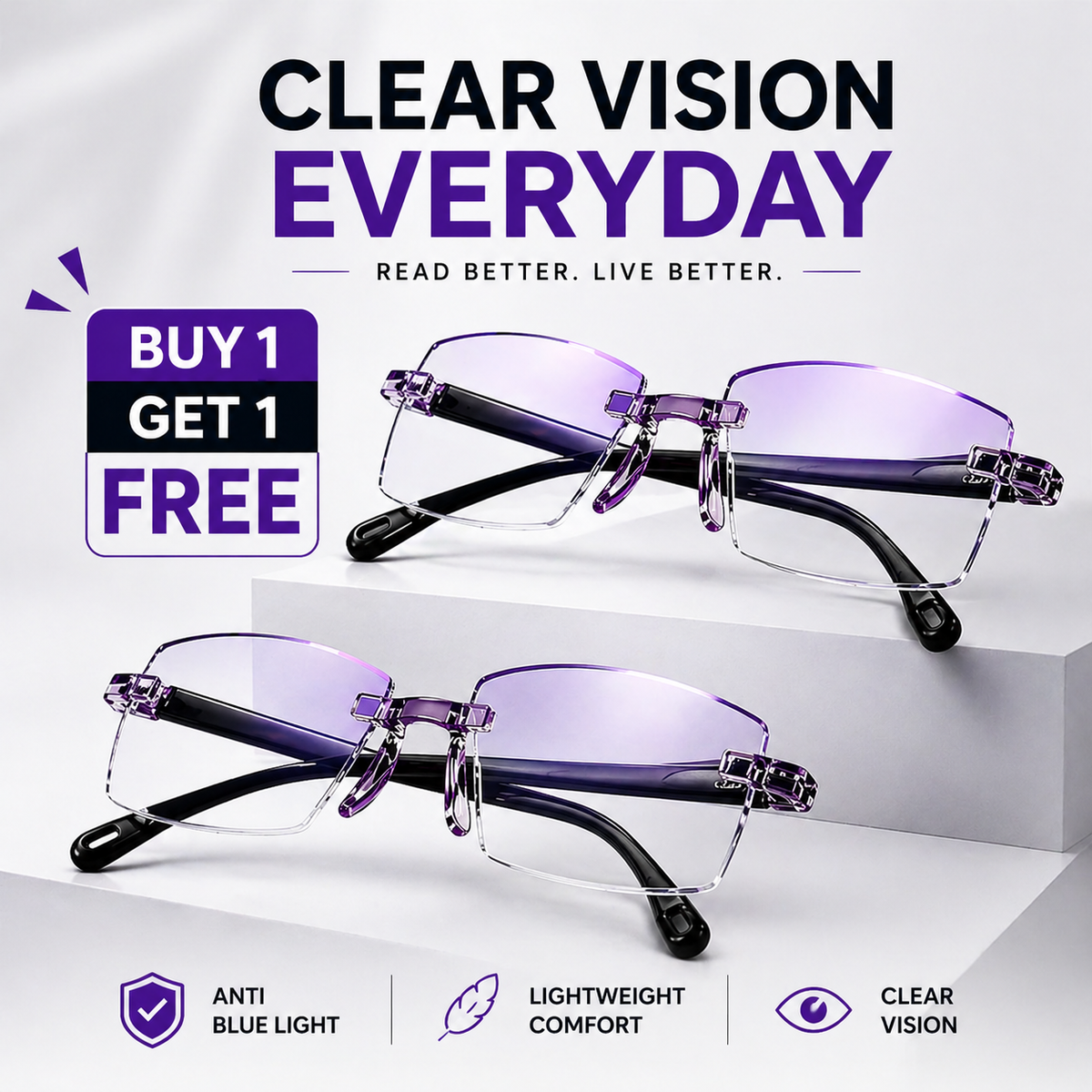 Smart Reading Glasses - Buy 1 Get 1 Free