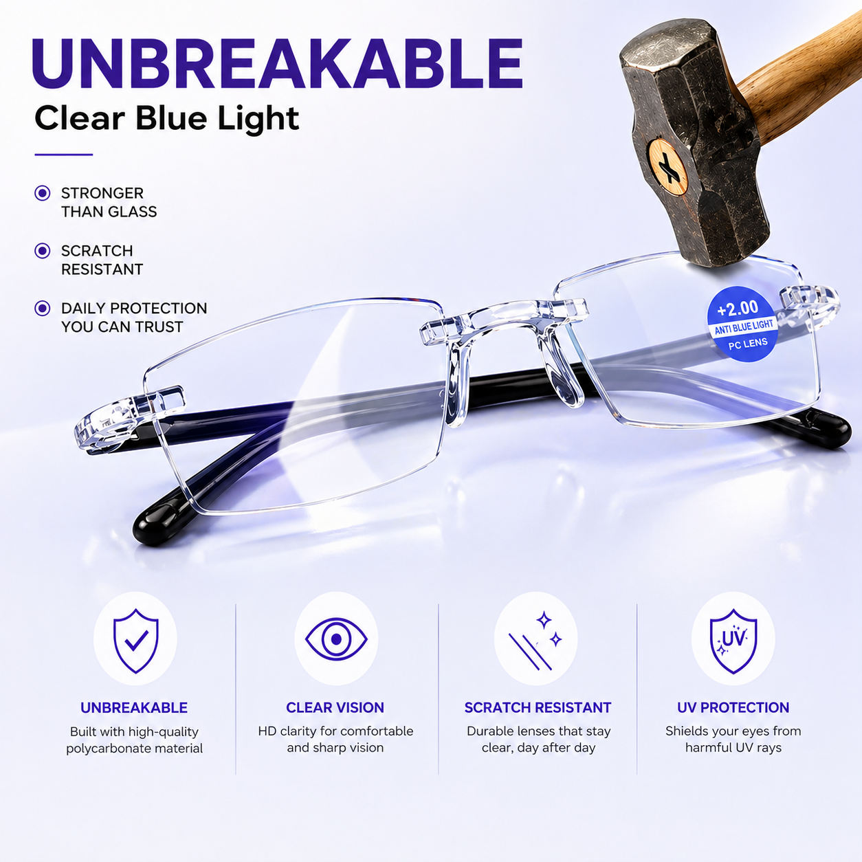 Daily Use Reading Glasses - Buy 1 Get 1 Free