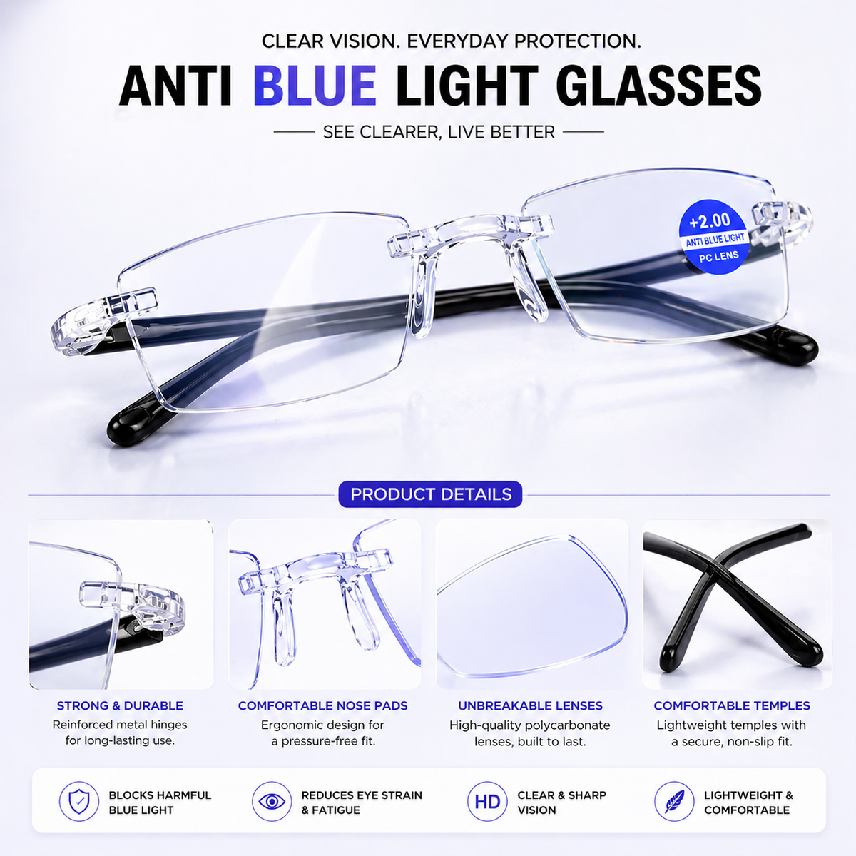 Smart Reading Glasses - Buy 1 Get 1 Free