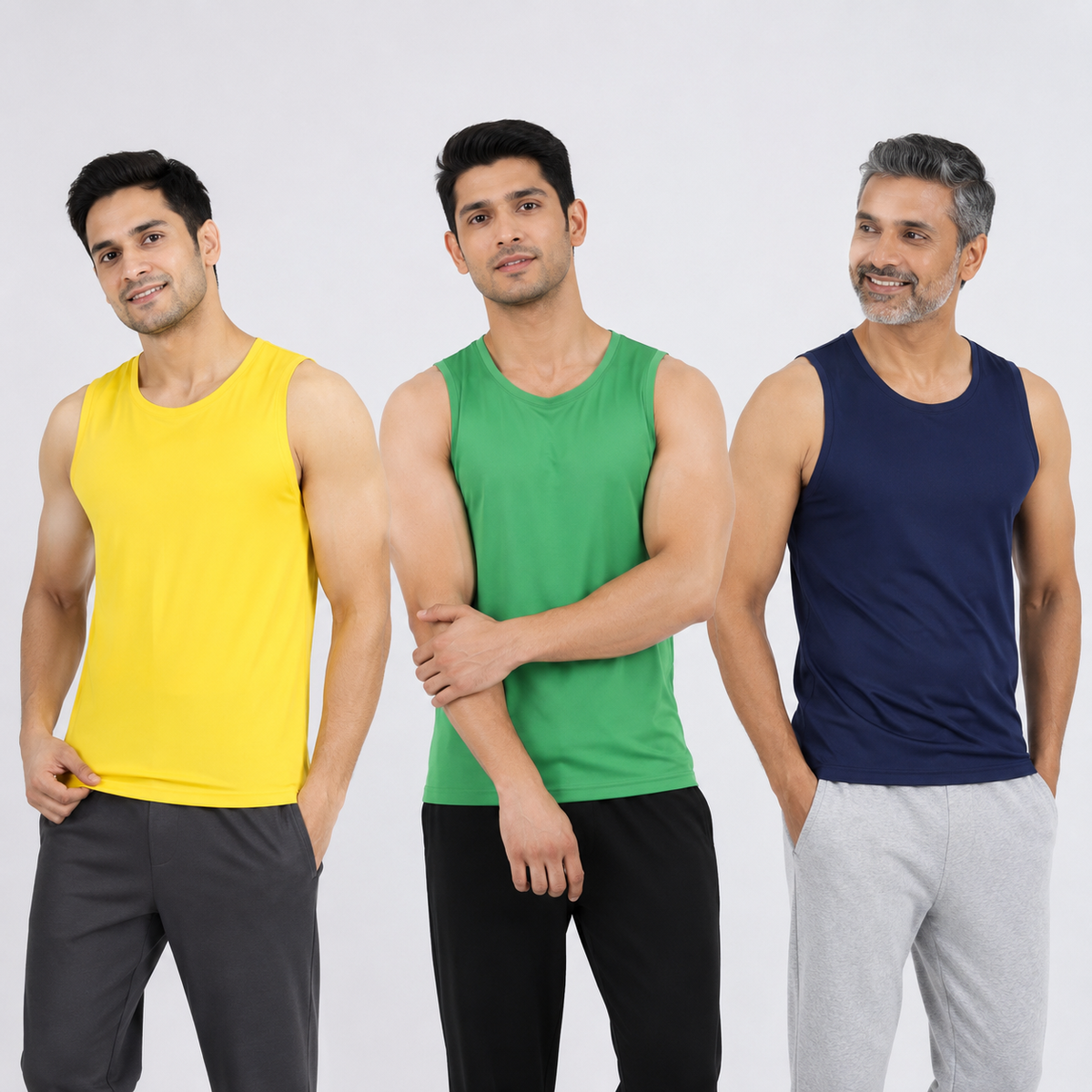 Pack Of 5 Sleeveless Vests For Men