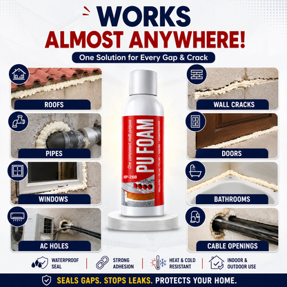 Gap Filler Foam Spray | Waterproof Crack & Leak Sealant