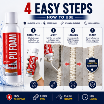 Gap Filler Foam Spray | Waterproof Crack & Leak Sealant