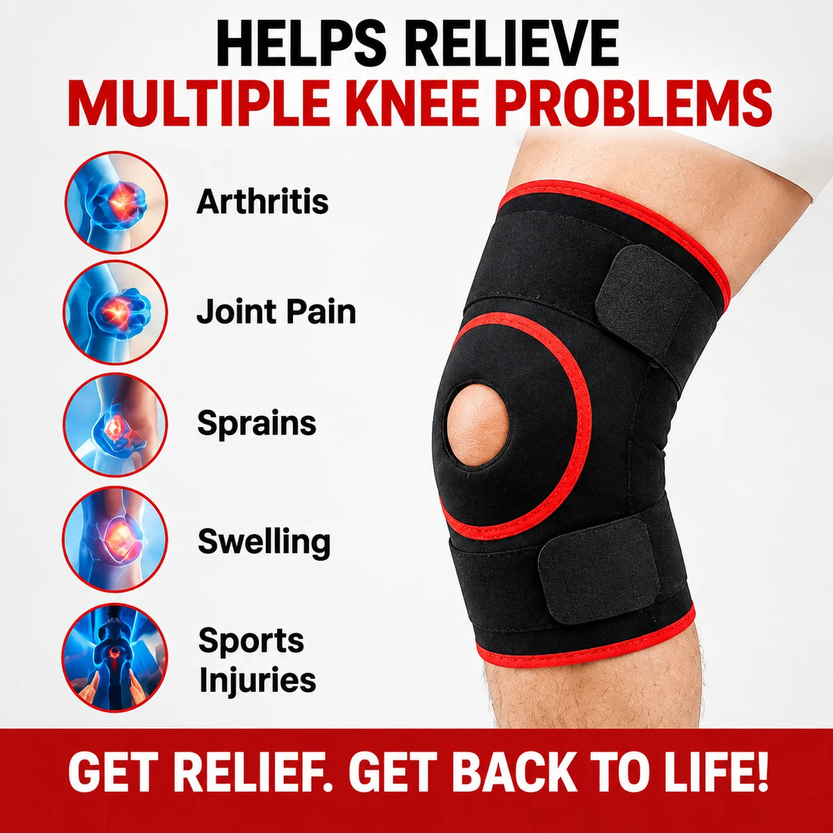 Perfect Fit Magnetic Knee Support(Buy 1 pair Get 1 pair free)